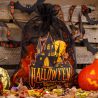 Woreczek Halloween (nr 2) z organzy 30 x 40 cm - czarny Worki z organzy