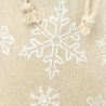 Woreczki à la lniane z nadrukiem 10 x 13 cm - naturalne / śnieg Woreczki z nadrukiem