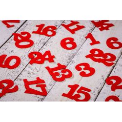 Kalendarz adwentowy woreczki jutowe 11 x 14 cm  - naturalne + czerwone numery Zastosowanie