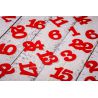 Kalendarz adwentowy woreczki jutowe 12 x 15 cm - naturalne jasne + czerwone numery Gadżety reklamowe