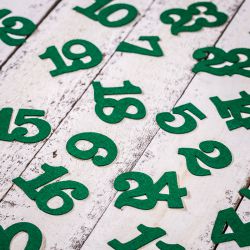 Kalendarz adwentowy woreczki jutowe 12 x 15 cm - zielone i czerwone + czerwone i zielone numery Gadżety reklamowe