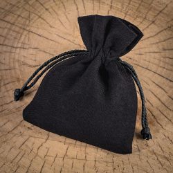 Woreczki bawełniane 15 x 20 cm - czarne Woreczki bawełniane