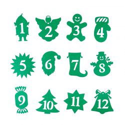 Numery samoprzylepne 1-24 - zielone MIX Gadżety reklamowe