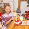 Woreczek à la lniany z nadrukiem 13 x 18 cm - ciasteczka Boże Narodzenie