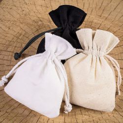 Woreczki z bawełny 6 x 8 cm - naturalne Baby Shower