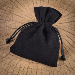 Worki z bawełny 26 x 35 cm - czarne Opakowania na rękodzieło