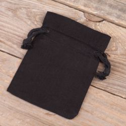 Woreczki bawełniane 9 x 12 cm - czarne Małe woreczki