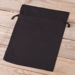 Worki z bawełny 22 x 30 cm - czarne Woreczki bawełniane
