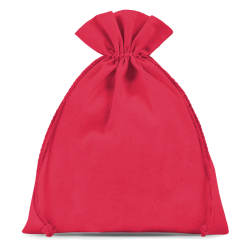 Worki z bawełny 26 x 35 cm - czerwone Walentynki