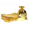 Woreczki metaliczne 18 x 24 cm - złote Średnie woreczki