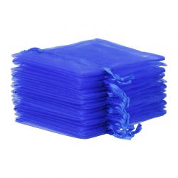 Woreczki z organzy 7 x 9 cm - niebieskie Lawenda i susz zapachowy