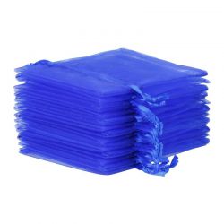 Woreczki z organzy 12 x 15 cm - niebieskie Lawenda i susz zapachowy