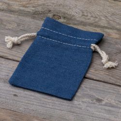 Woreczki z jeansu 10 x 13 cm - niebieskie Małe woreczki