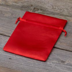 Woreczki satynowe 10 x 13 cm - czerwone Małe woreczki
