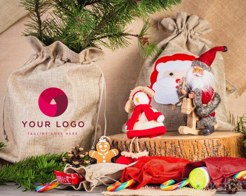 Woreczek bożonarodzeniowy z logo Twojej firmy.