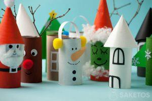 Ozdoby świąteczne DIY z rolek po papierze