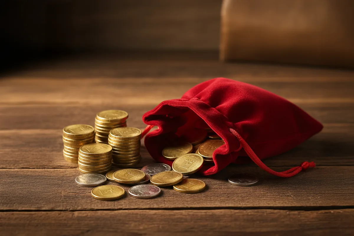 Woreczek na monety - sakiewka na pieniądze