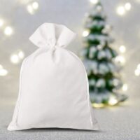 Velvet pouches 30 x 40 cm - white Large bags 30x40 cm