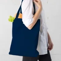 Torba bawełniana 38 x 42 cm z długimi uchwytami - granatowa Torby zakupowe z uchwytami