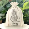 Worek à la lniany 30 x 40 cm z nadrukiem - owoce (EN) Worki lniane