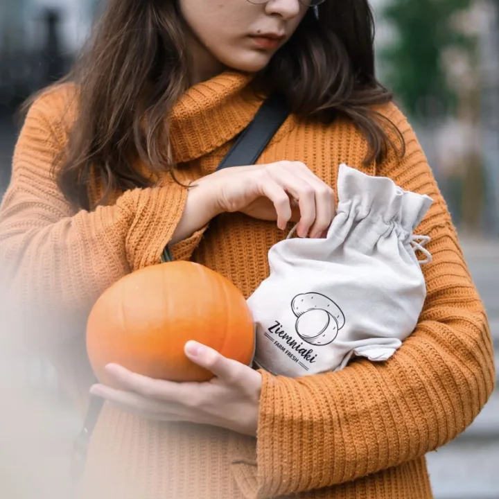 Worek à la lniany z nadrukiem 35 x 50 cm - na ziemniaki (PL) Life hacks - sprytne pomysły