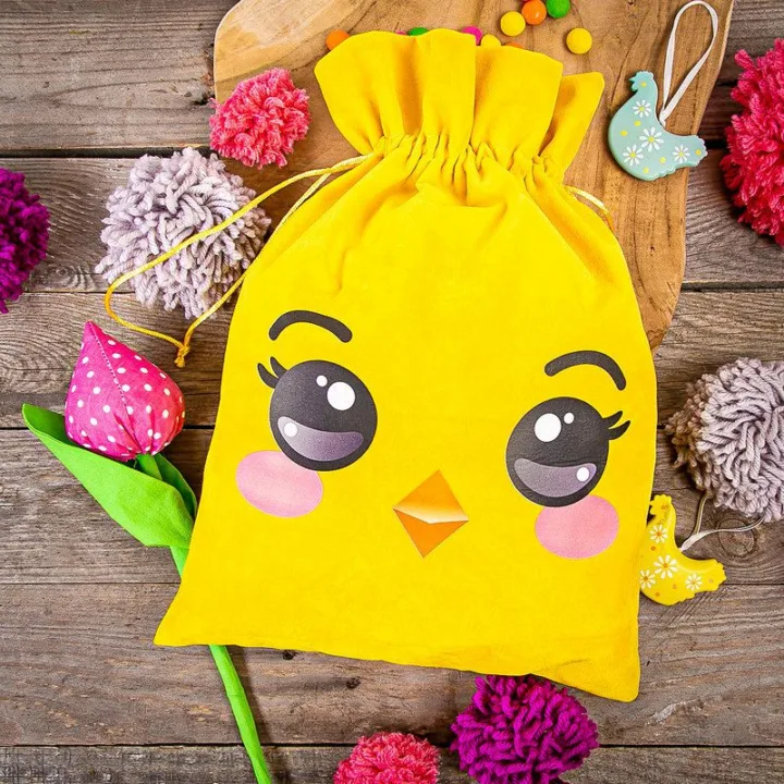 Worek welurowy 26 x 35 cm z nadrukiem - kurczaczek Wszystkie produkty