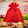 Woreczki jutowe 10 x 13 cm - czerwone Woreczki jutowe