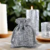 Woreczki jutowe 12 x 15 cm - szare Małe woreczki 12x15 cm