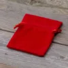 Woreczki welurowe 13 x 18 cm - czerwone Ślub i wesele