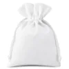 Woreczki welurowe 6 x 8 cm - białe Woreczki na ślub