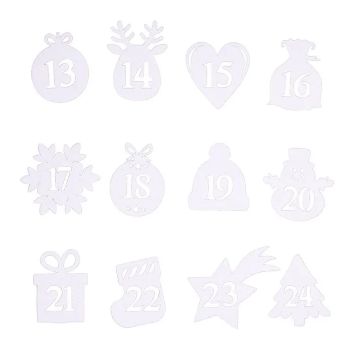 Numery samoprzylepne 1-24 - białe MIX DIY – zestawy kreatywne