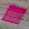 Woreczki z organzy 12 x 15 cm - fuksja Wielkanoc