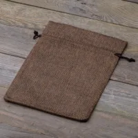 Woreczki jutowe 15 x 20 cm - naturalne ciemne Dla dzieci