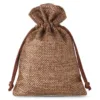 Woreczki jutowe 13 x 18 cm - naturalne ciemne Woreczki brązowe