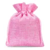 Woreczki jutowe 13 x 18 cm - różowe jasne Woreczki różowe