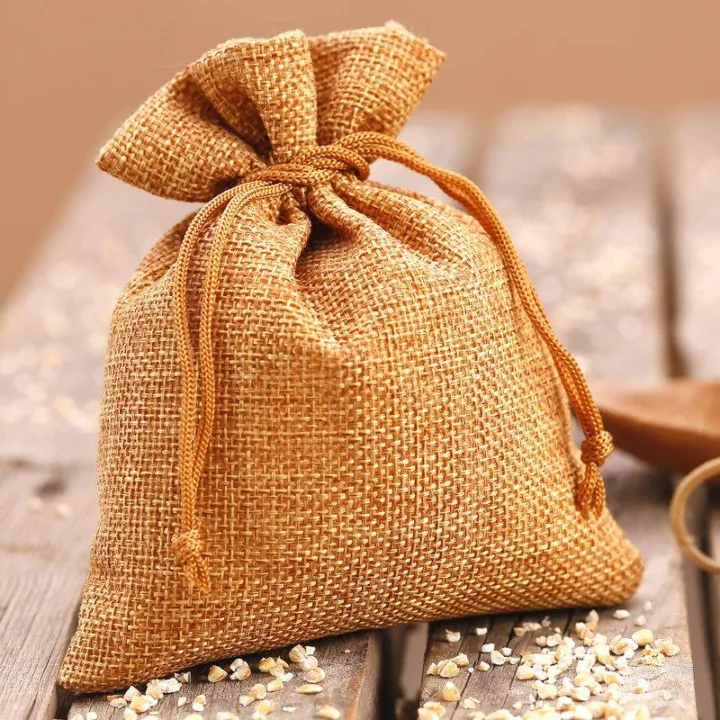 Woreczki jutowe 18 x 24 cm - brązowe jasne Halloween