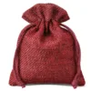 Woreczki jutowe 8 x 10 cm - bordowe Woreczki bordowe