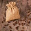 Woreczki jutowe 8 x 10 cm - brązowe jasne Małe woreczki