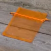 Woreczki z organzy 10 x 13 cm - pomarańczowe Woreczki na Wielkanoc