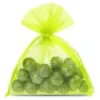 Woreczki z organzy 10 x 13 cm - zielone neonowe Woreczki zielone
