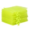 Woreczki z organzy 10 x 13 cm - zielone neonowe Lawenda i susz zapachowy