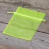 Woreczki z organzy 10 x 13 cm - zielone neonowe Wielkanoc
