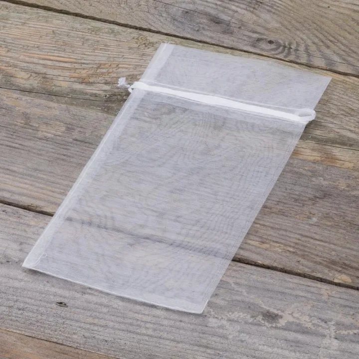 Woreczki z organzy 11 x 20 cm - białe Woreczki białe