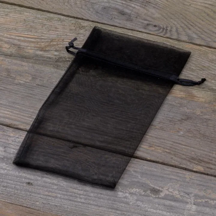 Woreczki z organzy 11 x 20 cm - czarne Halloween