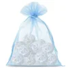 Woreczki z organzy 12 x 15 cm - błękitne Woreczki błękitne