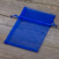 Woreczki z organzy 13 x 18 cm - niebieskie Woreczki na Boże Narodzenie