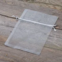 Woreczki z organzy 13 x 18 cm - srebrne Woreczki na Boże Narodzenie