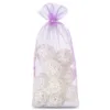Woreczki z organzy 13 x 27 cm - fioletowe jasne Średnie woreczki 13x27 cm