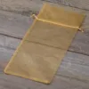 Woreczki z organzy 13 x 27 cm - złote Średnie woreczki