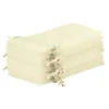 Woreczki z organzy 15 x 33 cm - ecru Woreczki ecru
